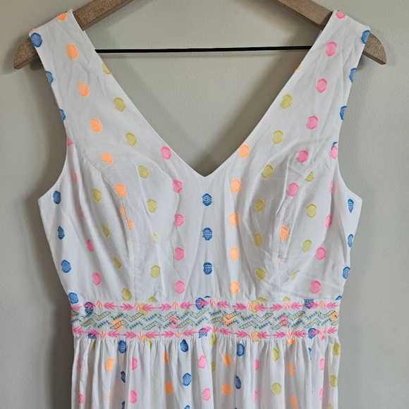 Lilly Pulitzer White Charleen Polka Dot Sleeveless Maxi Dress - Picture 4 of 16